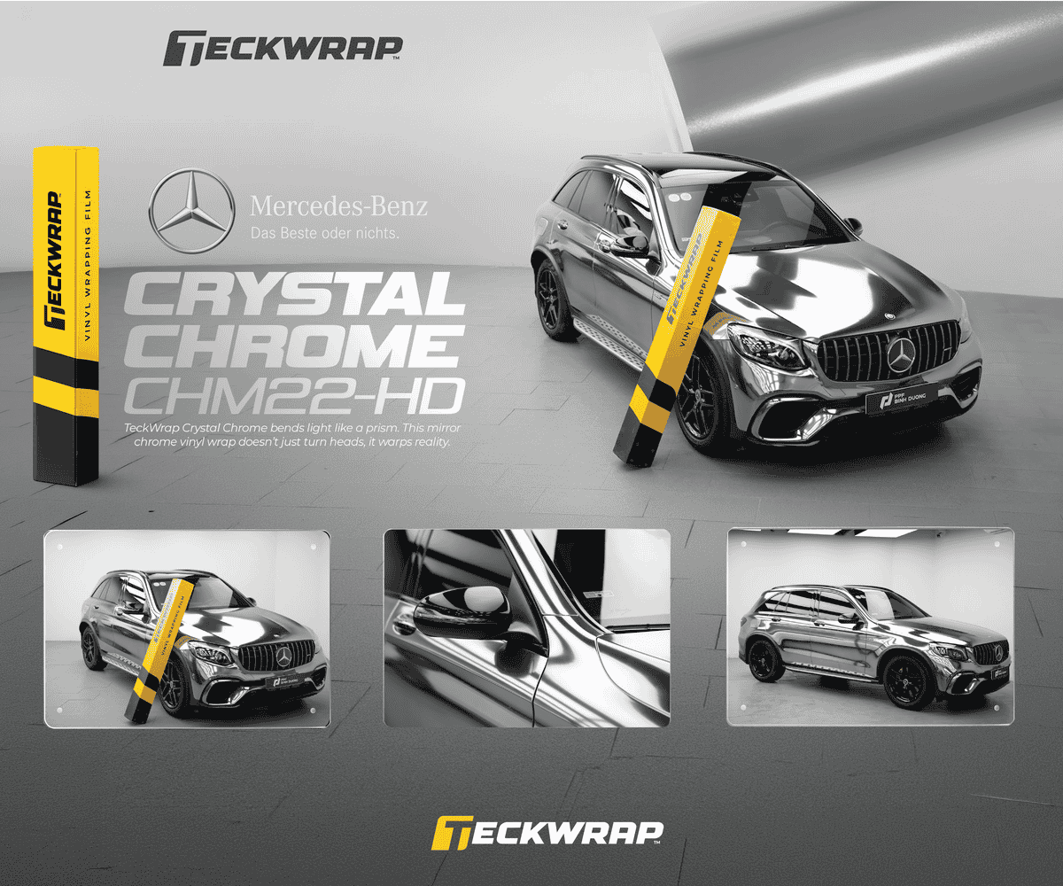 Mercedes GLC 300 4Matic dán TeckWrap Crystal Chrome