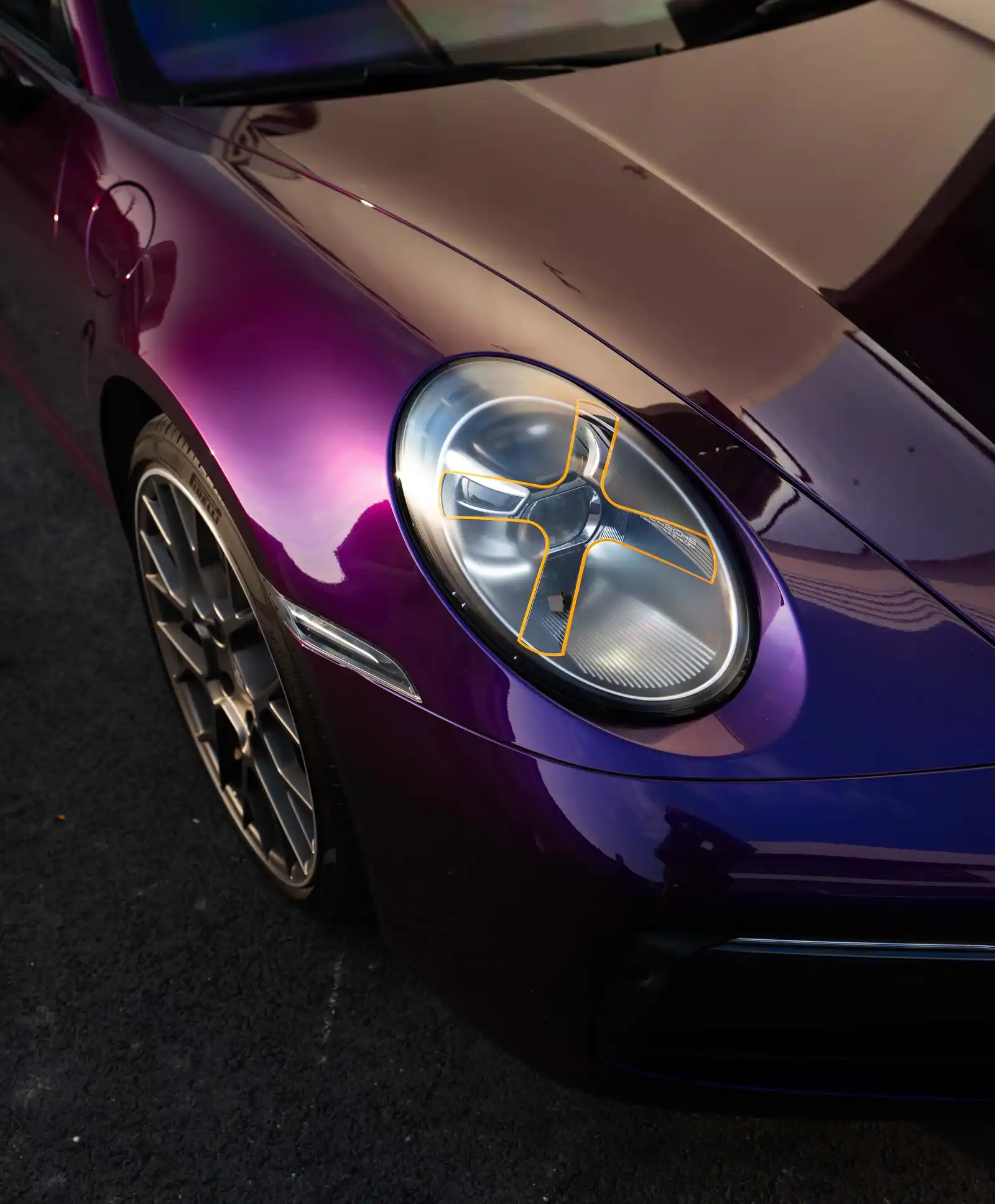 Porsche 911 Dán DEEP AMETHYST GLOSS PPF CPX602 | TeckWrap Color PPF