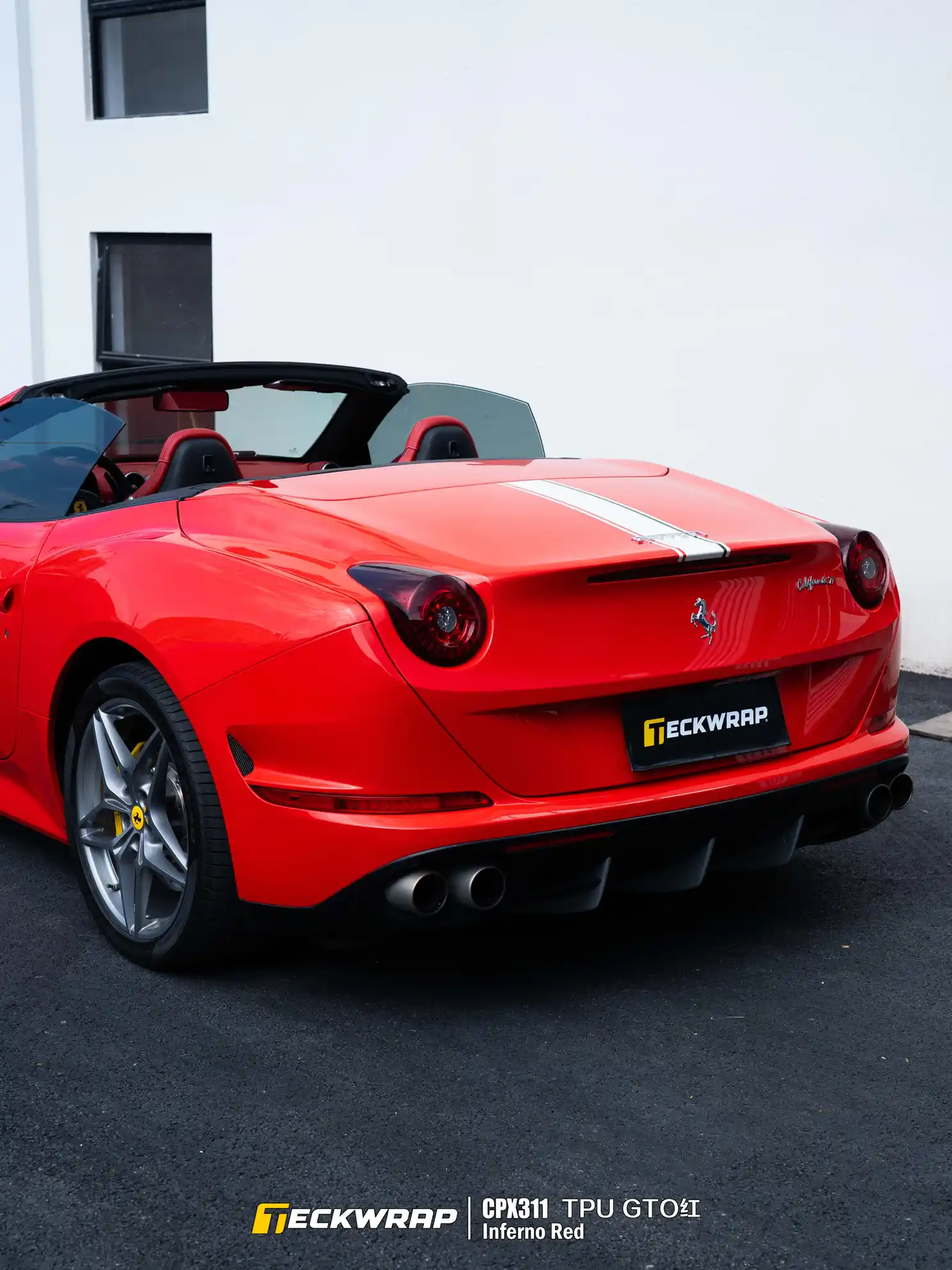 TeckWrap Inferno Red Gloss CPX311 | Color PPF Cao Cấp Cho Ferrari California T