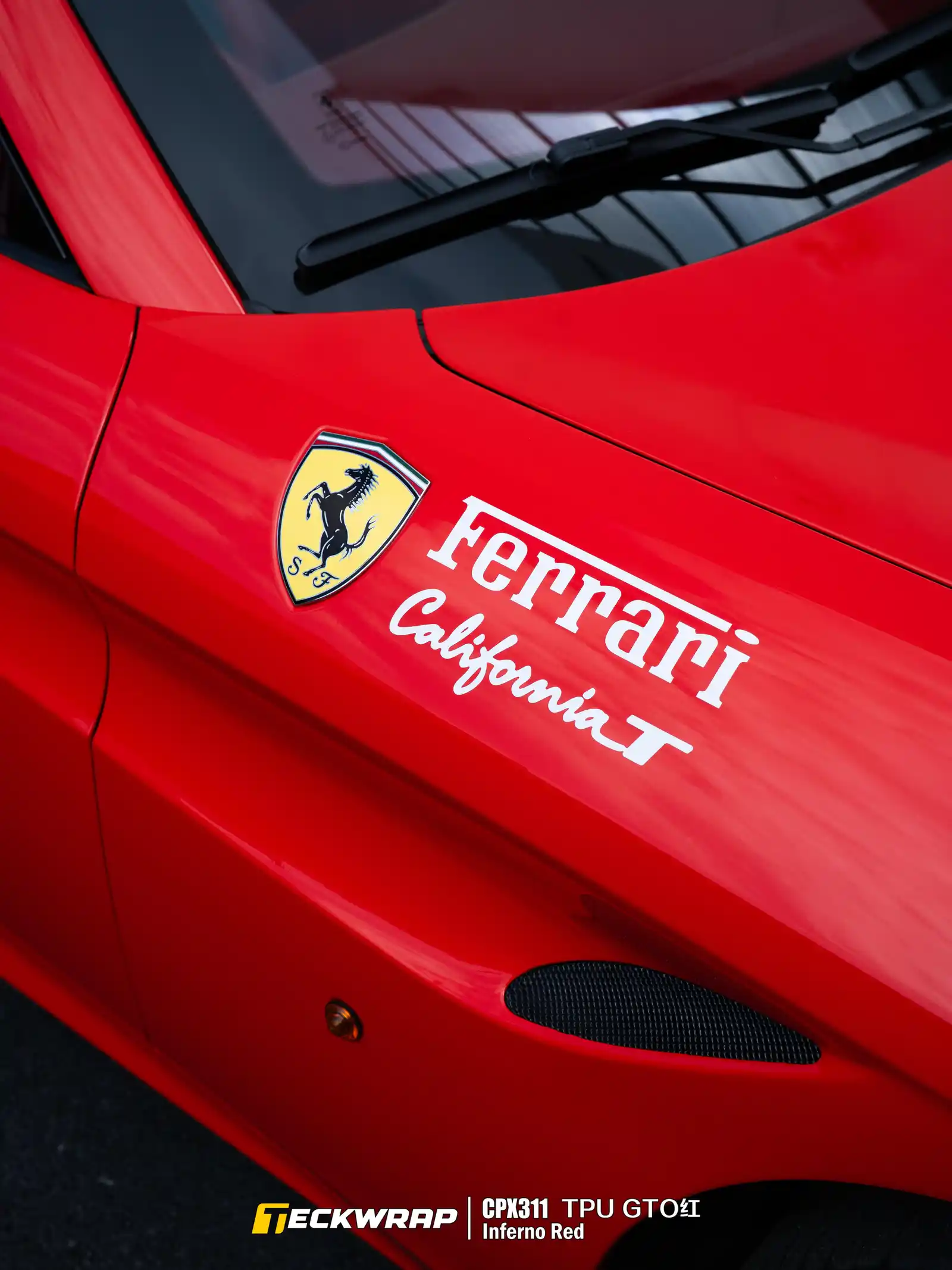 TeckWrap Inferno Red Gloss CPX311 | Color PPF Cao Cấp Cho Ferrari California T
