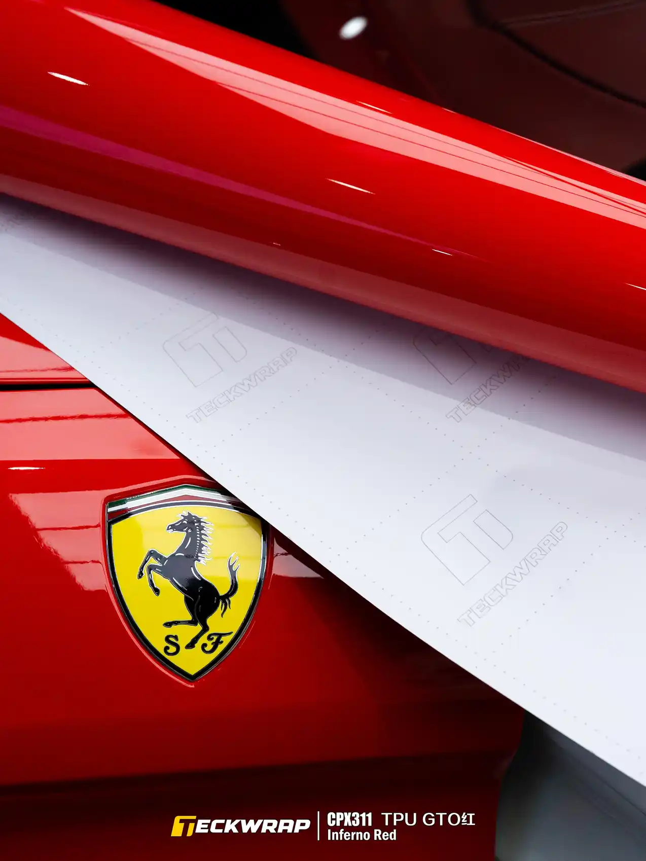 TeckWrap Inferno Red Gloss CPX311 | Color PPF Cao Cấp Cho Ferrari California T