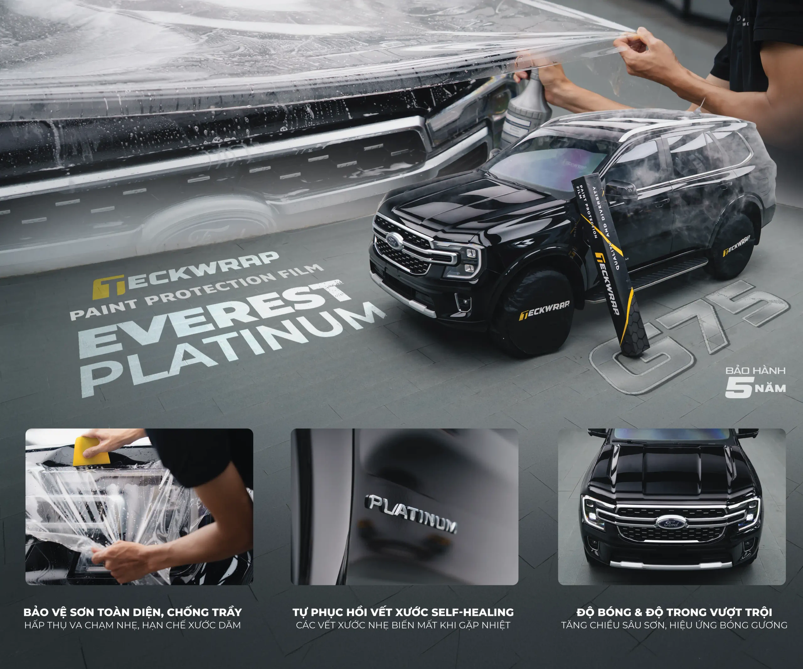 everestg75 5@2x scaled Ford Everest x PPF TeckWrap G75: Bảo vệ xứng tầm cho SUV đầy bản lĩnh